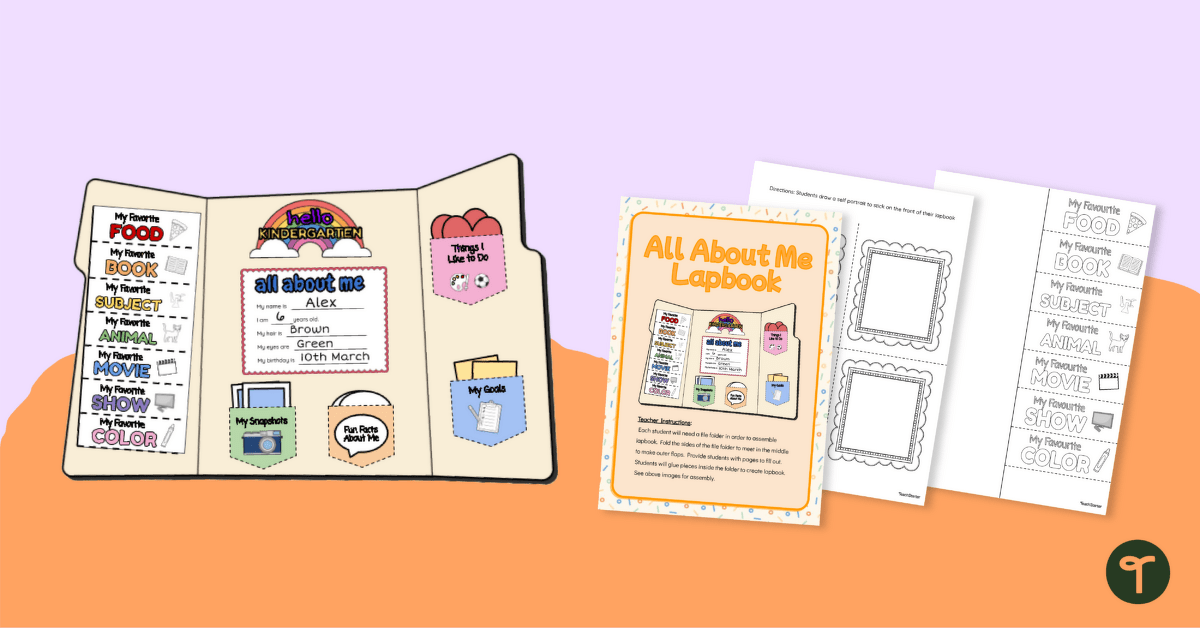 Lapbook - All About Me Template teaching resource