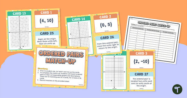 Go to Ordered Pairs Match-Up teaching resource