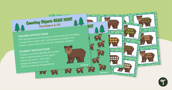 Go to Counting Objects Bear Hunt – Numbers 6–10 teaching resource