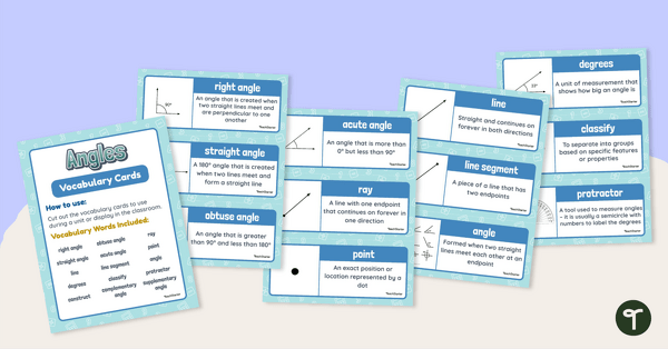 Image of Understanding Angles – Vocabulary Cards