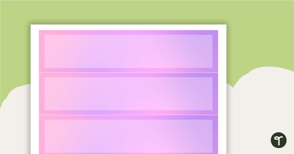Lavender Glow – Tray Labels teaching resource