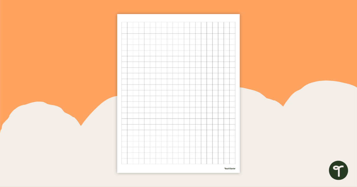Free Printable Graph Paper — 1 cm Squares teaching resource