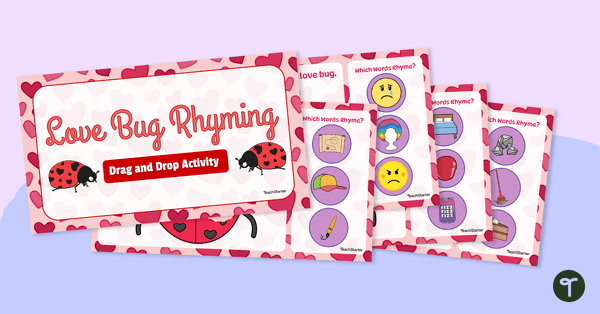 Go to Valentine's Love Bug Rhyming Game teaching resource