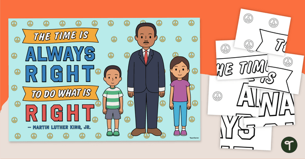Go to Martin Luther King, Jr. Coloring Pages - Collaborative Mural teaching resource