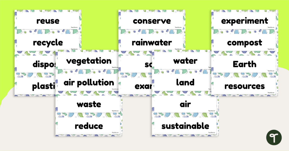 Save the Planet - Earth Words Vocabulary Display teaching resource
