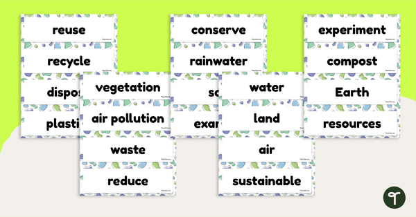 Go to Save the Planet - Earth Words Vocabulary Display teaching resource