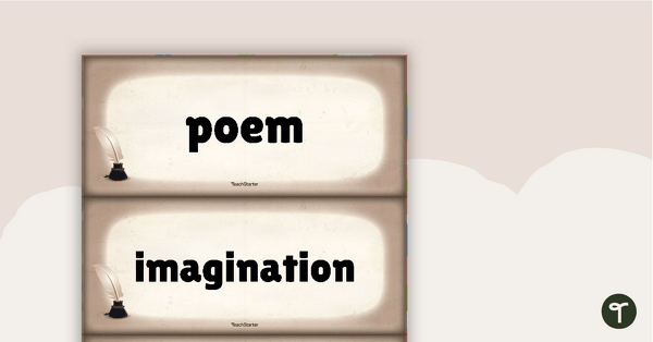 Poetry Terms - Word Wall Display teaching resource
