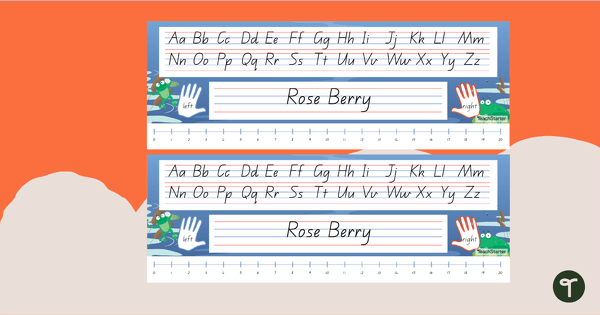 Go to Frog-themed Editable Desk Name Plates teaching resource