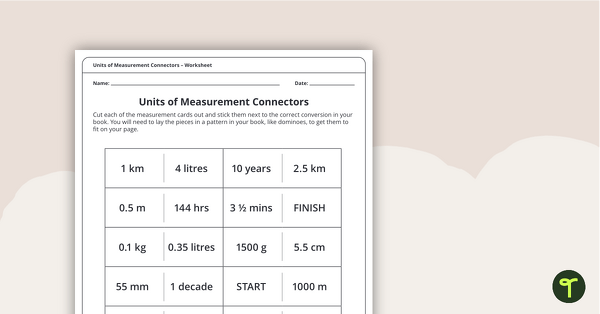 Go to Metric Units of Measurement Connectors teaching resource
