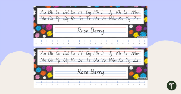 Go to Funky Chalkboard-Themed Editable Desk Name Plates teaching resource