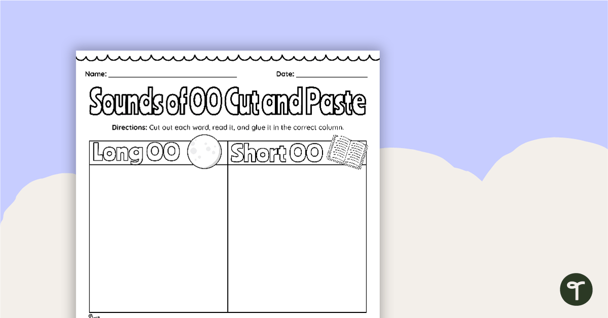 Words with "OO" Sounds - Worksheet teaching resource