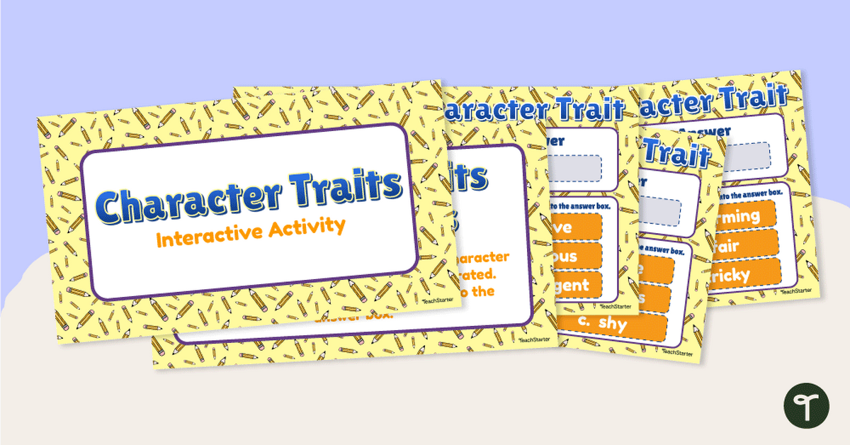 Character Traits Interactive Activity teaching resource