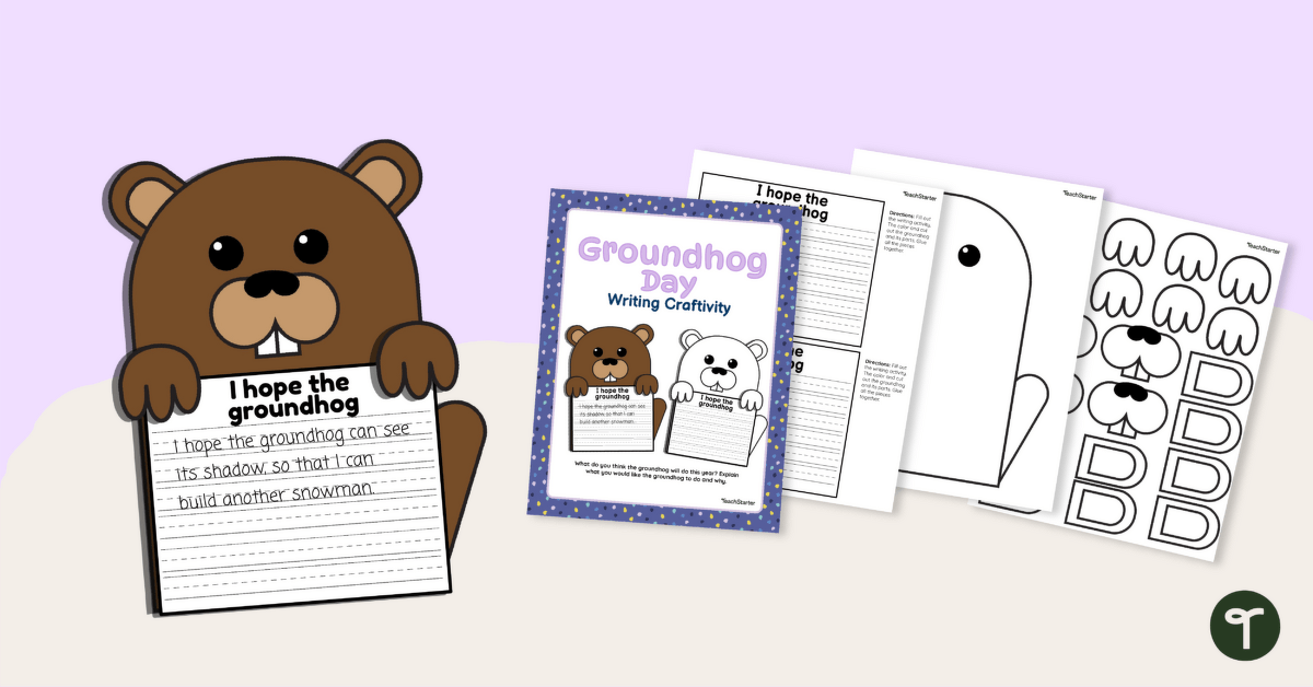 Groundhog Day Writing Craftivity teaching resource