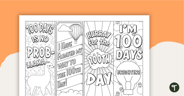Go to 100th Day Bookmarks teaching resource