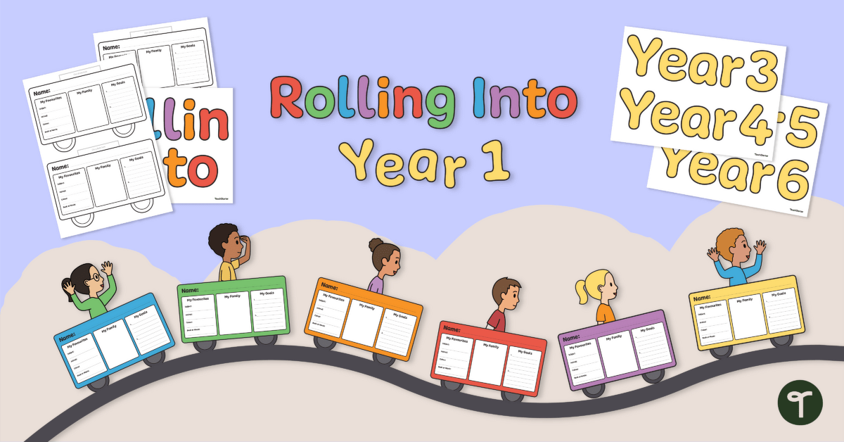 All About Me Roller Coaster Template teaching resource
