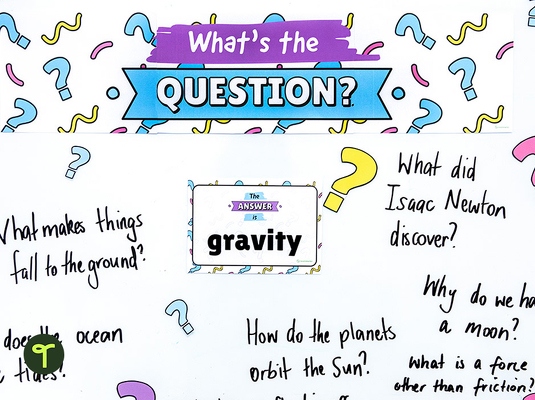 What's the Question? Interactive Wall Display - Upper Years teaching resource