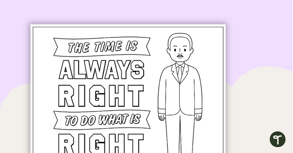 Go to Martin Luther King, Jr. Quote - Coloring Page teaching resource