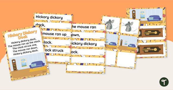 Go to Hickory Dickory Dock - Pocket Chart Retell Cards teaching resource