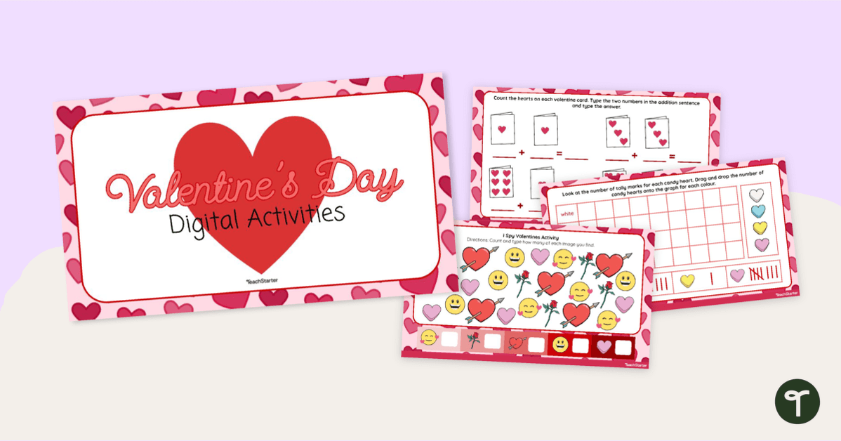 Valentine’s Day Digital Activities teaching resource