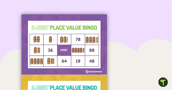Preview image for Two-Digit Place Value Bingo Game (Digits and Pop Sticks) - teaching resource