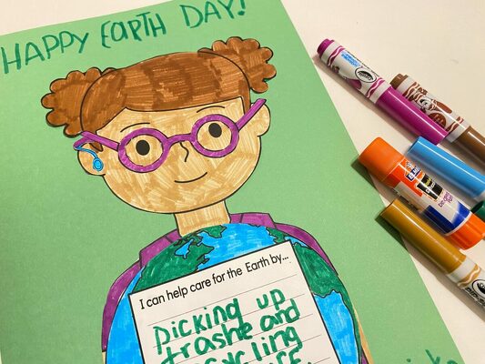 Earth Day Crafts - Writing Activity teaching resource
