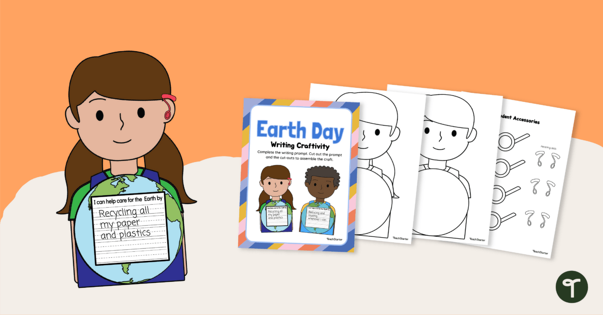 Earth Day Crafts - Writing Activity teaching resource