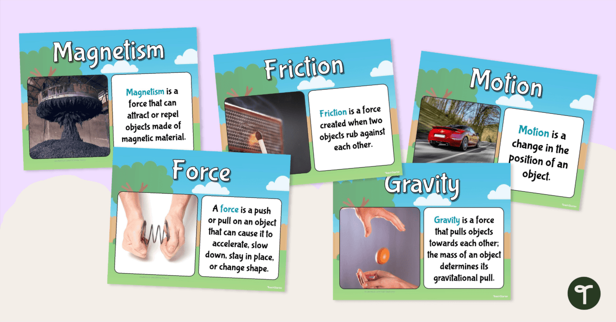 Force and Motion – Poster Pack teaching resource