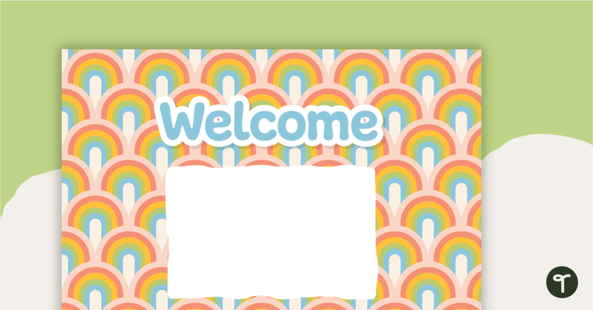 Rainbow Arches - Welcome Sign and Name Tags teaching resource