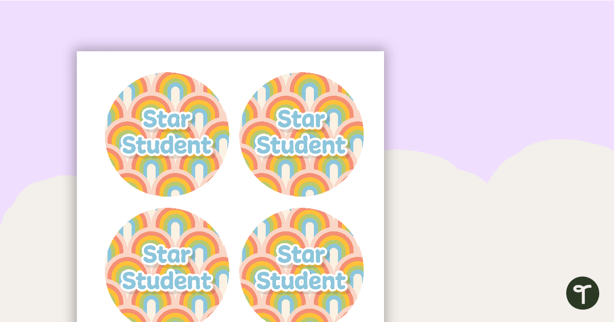 Rainbow Arches – Star Student Badges teaching resource