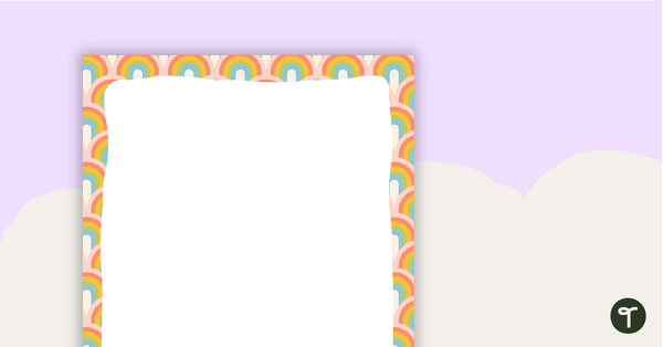 Go to Rainbow Arches - Portrait Page Border teaching resource