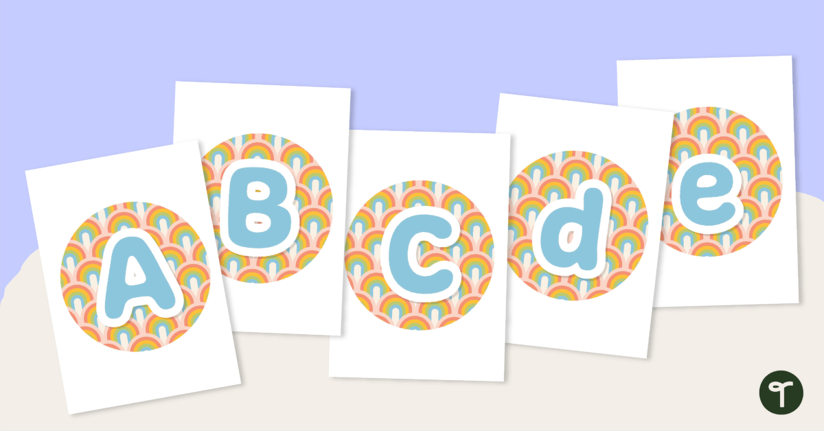 Rainbow Arches - Letter, Number and Punctuation Set teaching resource