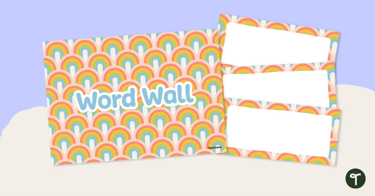 Rainbow Arches – Word Wall Template teaching resource