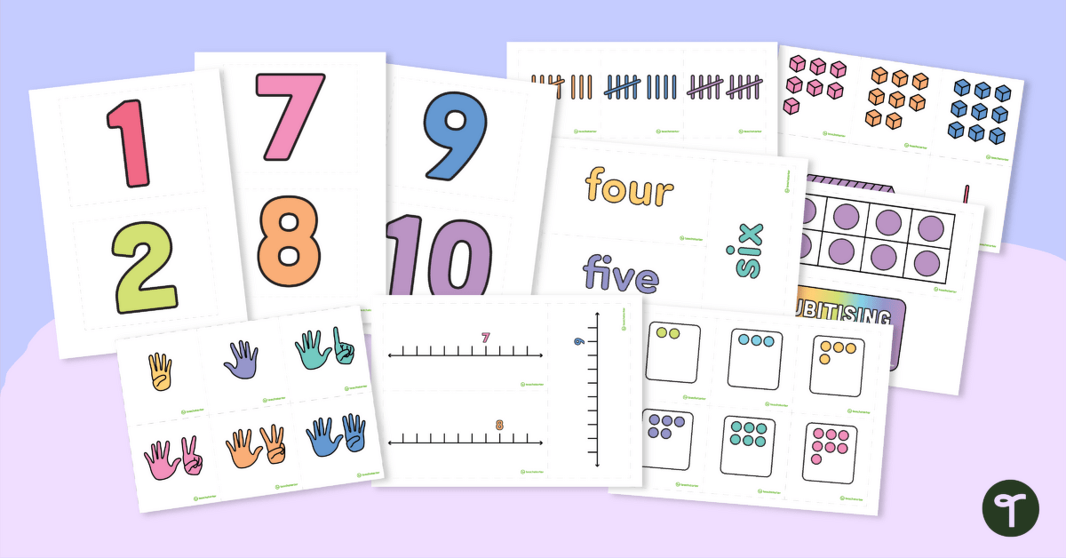 Classroom Number Display — Introducing the Numbers 1–10 teaching resource