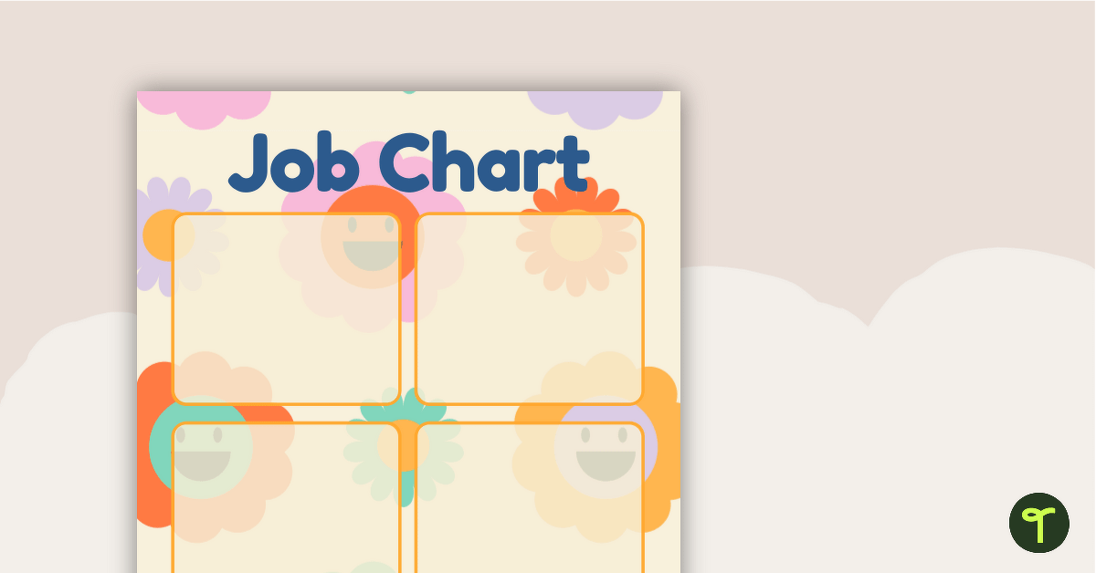 Groovy Flowers – Job Chart teaching resource