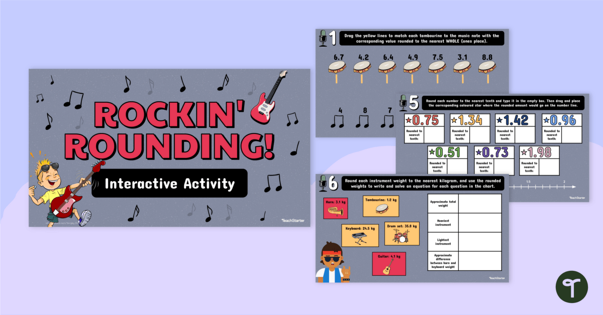 Rockin' Rounding Interactive Activity for Year 5 teaching resource