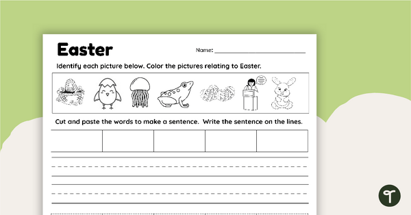 Go to Holiday Worksheet - Easter Sentences teaching resource