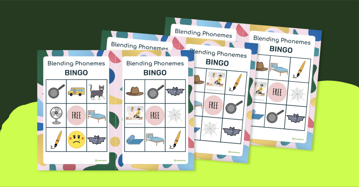 Blending Phonemes BINGO (CVC Words) teaching resource