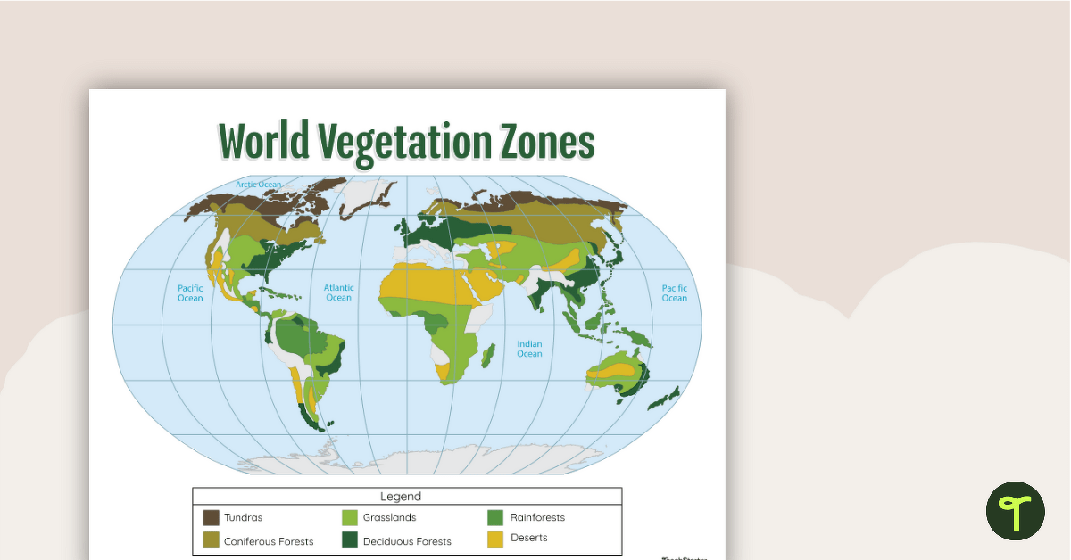 World Biomes Map teaching resource