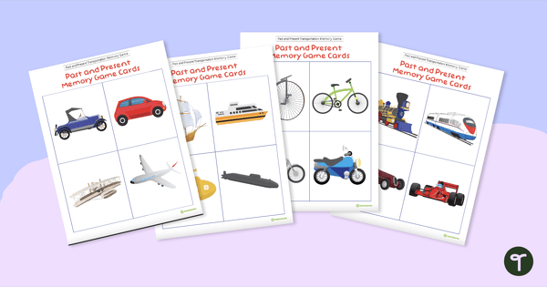 Go to Transportation Then and Now - Memory Game teaching resource