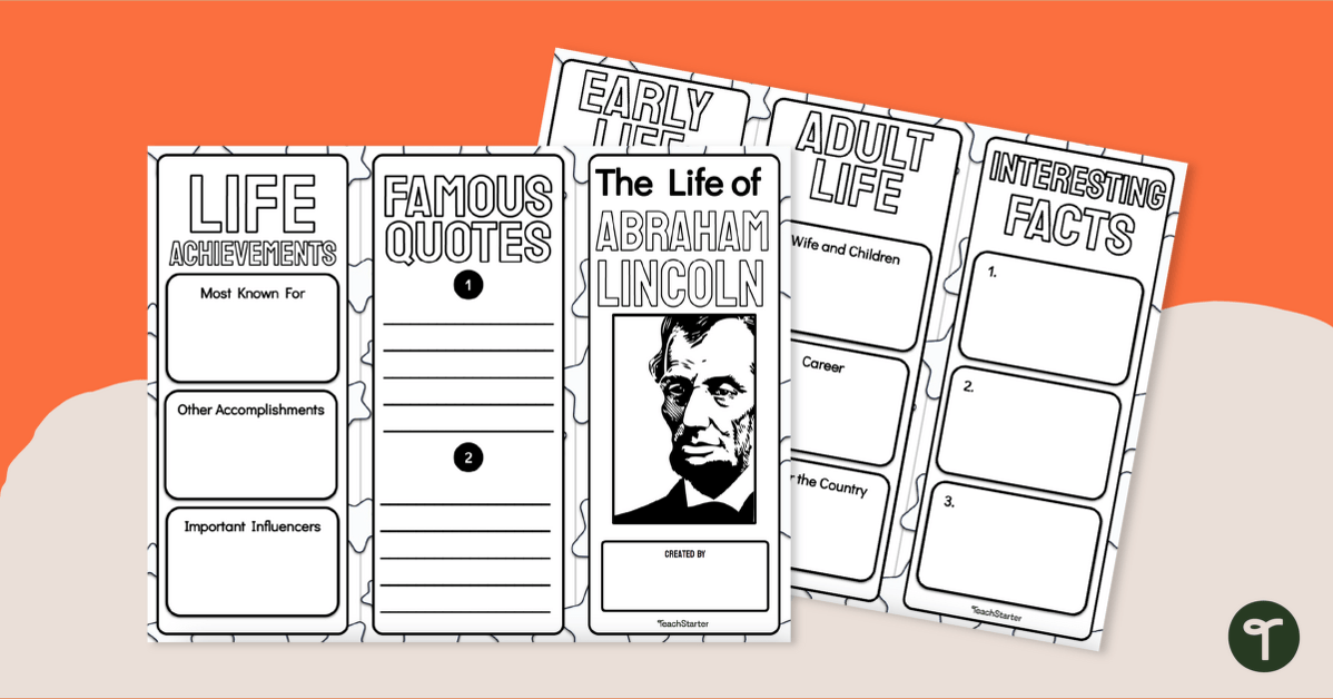 Abraham Lincoln Brochure Project teaching resource