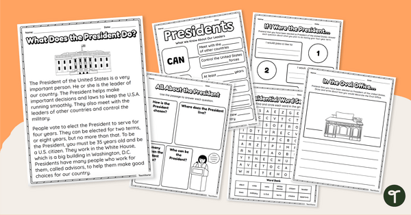 Go to What Does the President Do? Activity Pack teaching resource