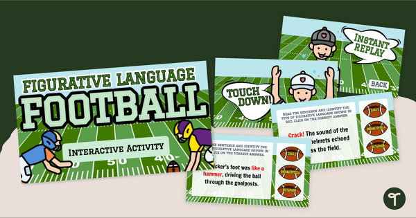 Image of Figurative Language Football Interactive Activity