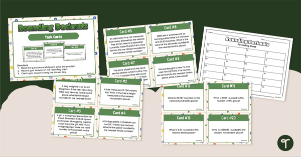 Go to Rounding Decimals – Task Cards teaching resource