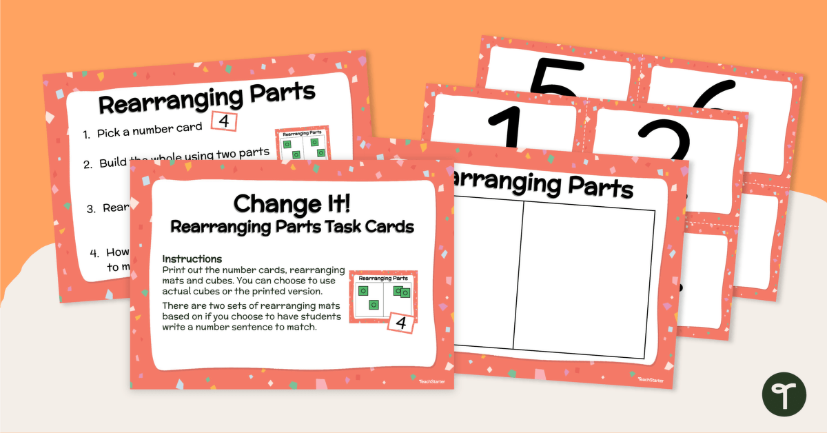 Change It – Rearranging Parts Task Cards teaching resource