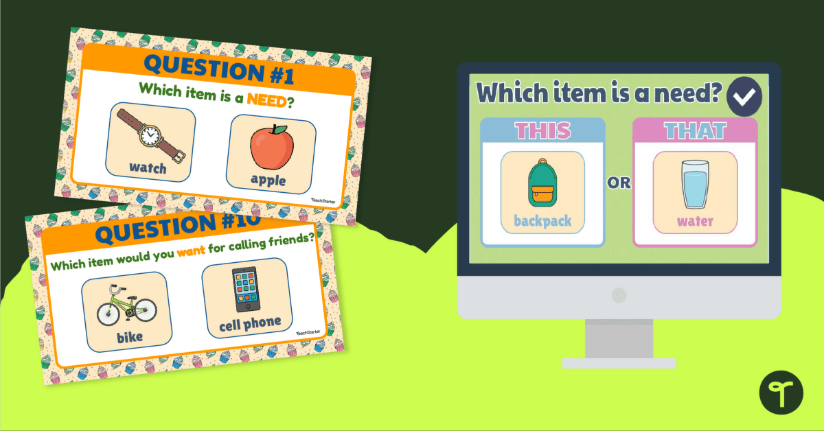This or That! PowerPoint Game - Needs and Wants teaching resource