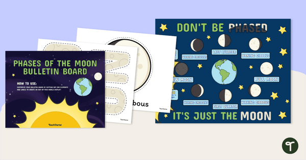 Image of Phases of the Moon Bulletin Board Kit