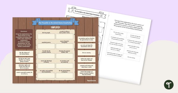 Image of Interactive Preamble to the Constitution Activity