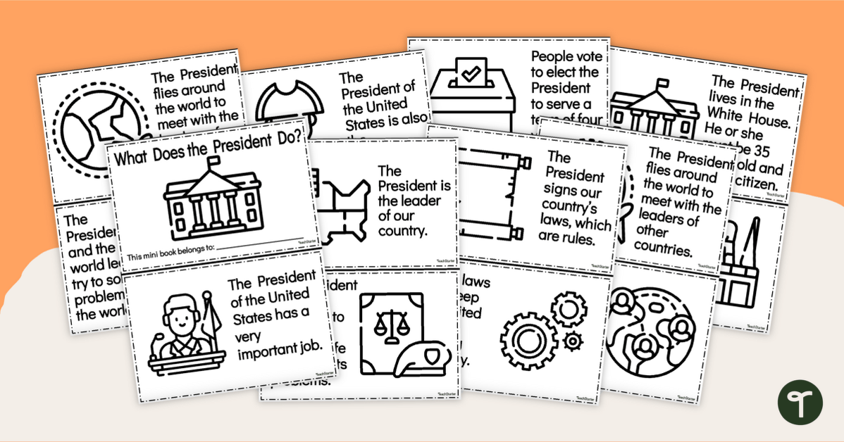 What Does the President Do? Mini-Book teaching resource