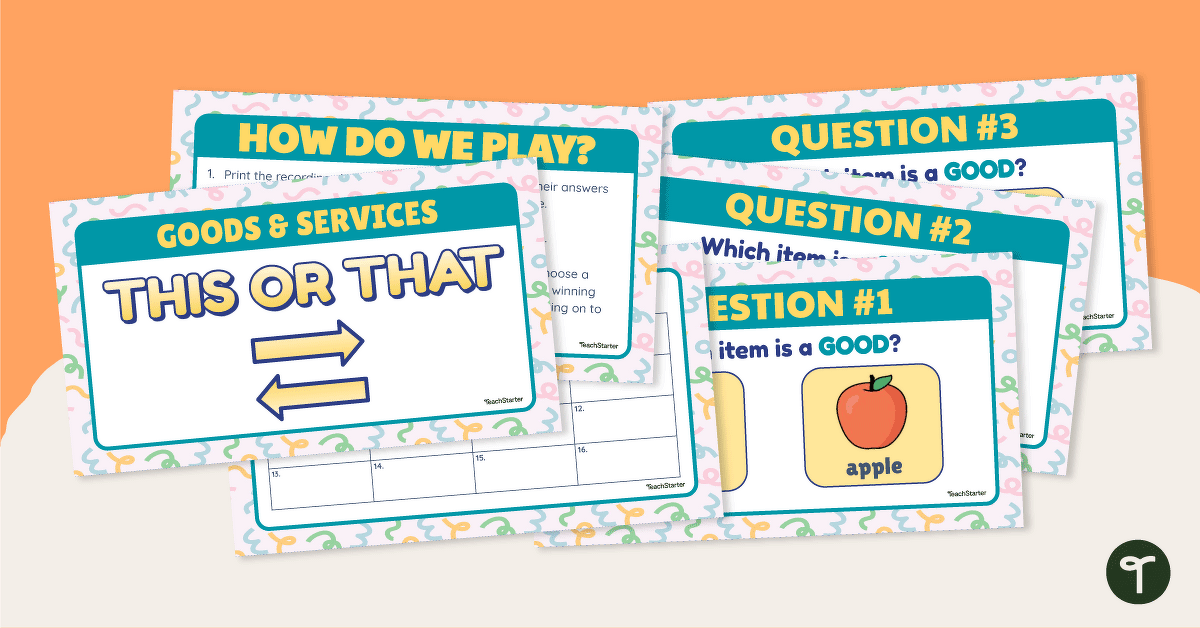 This or That! PowerPoint Game - Goods and Services teaching resource