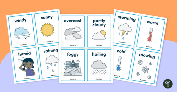 Image of Weather Vocabulary Cards